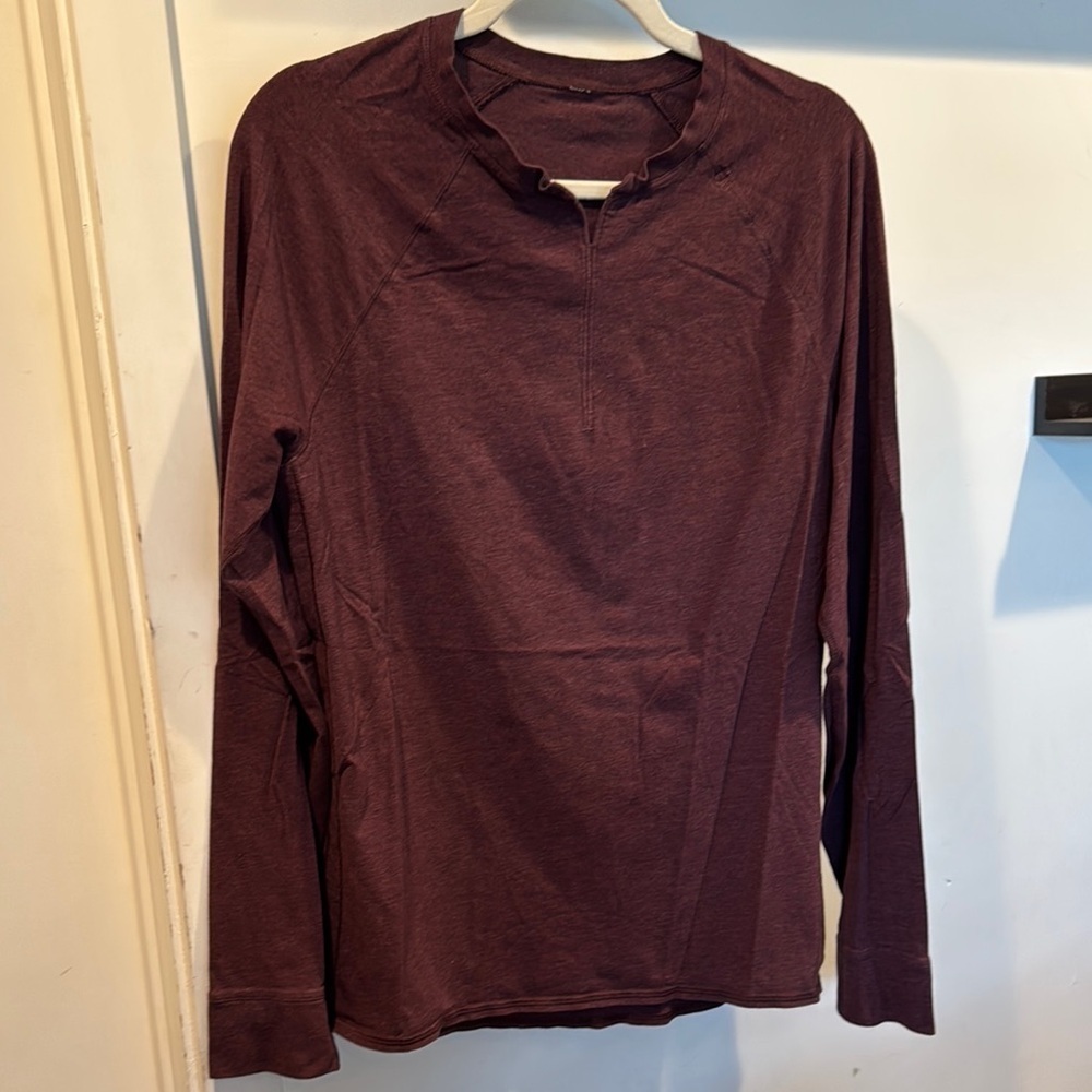 lululemon athletica Maroon Long Sleeve Tee